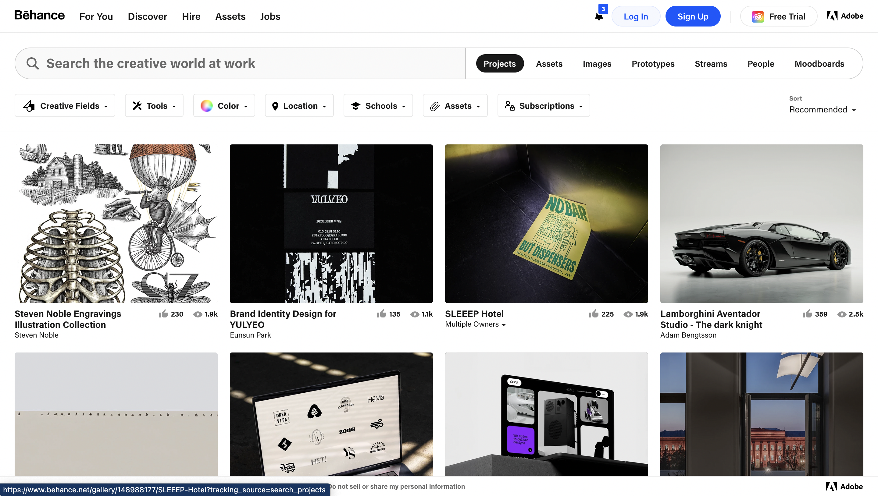 behance screenshot