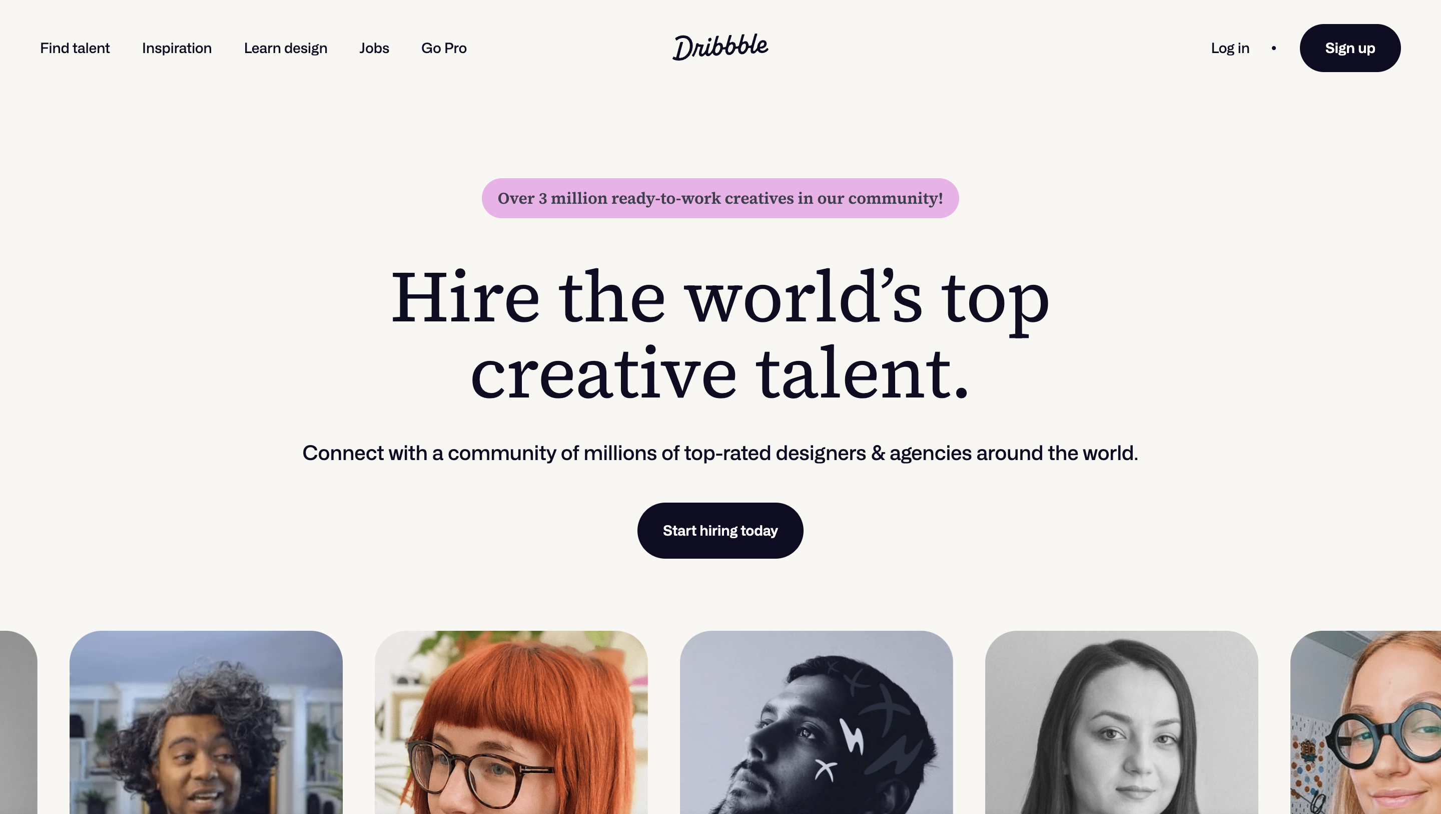 Dribbble screenshot